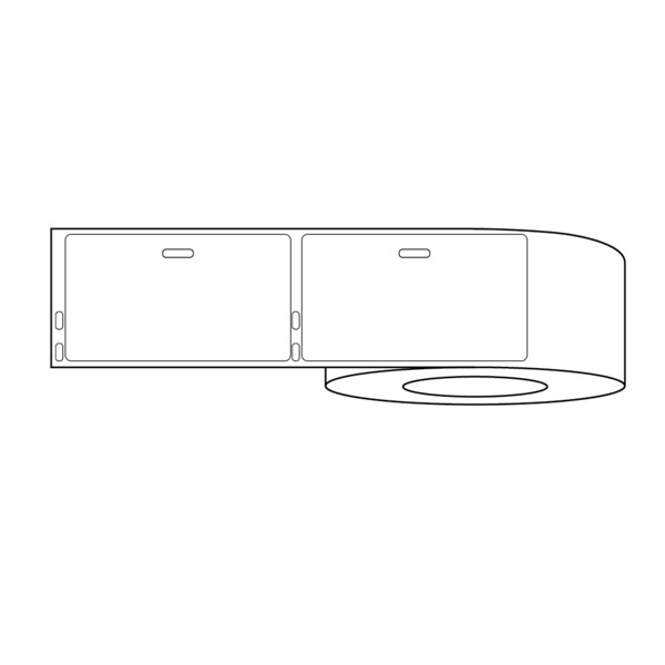 Nevs Dymo Name Badge w/Clip Hole Label 4" x 2-1/4" White LA-DYM-1045 - main